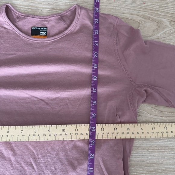 Icebreaker Women’s Medium Merino 200 Oasis Base Layer Sleeve Mauve Pink - Picture 7 of 8